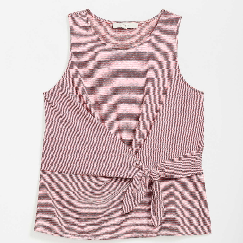 Loft Twist Tie Front Tee
